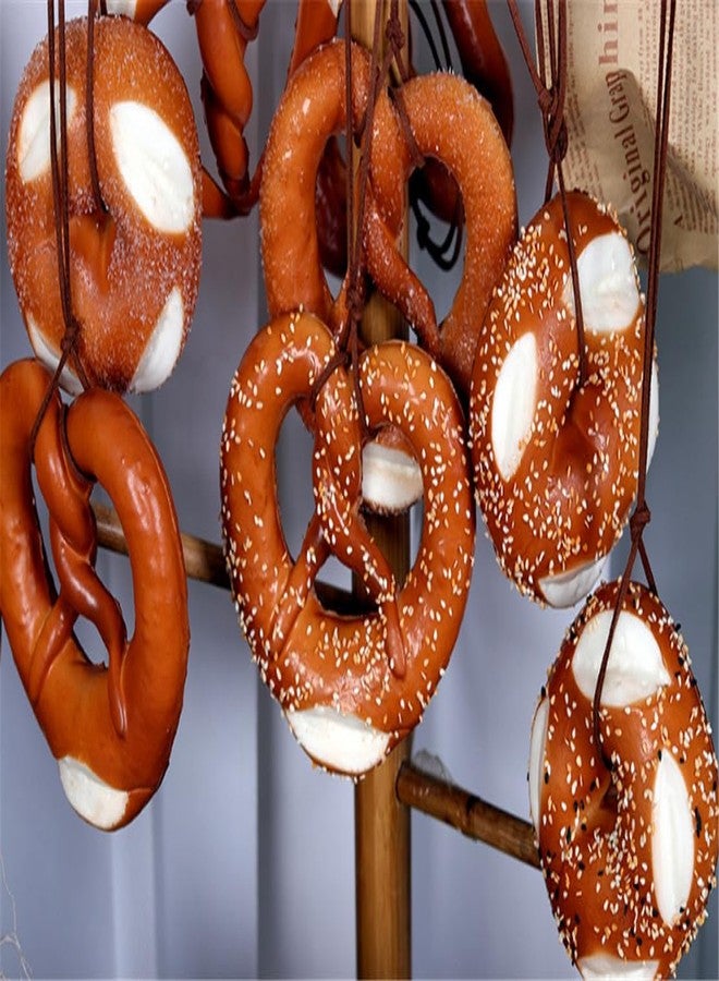 Skyseen 3PCS Artificial Bread Simulation Realistic Baked Pretzels Cracker Snack for Decoration Display Props - Image 5